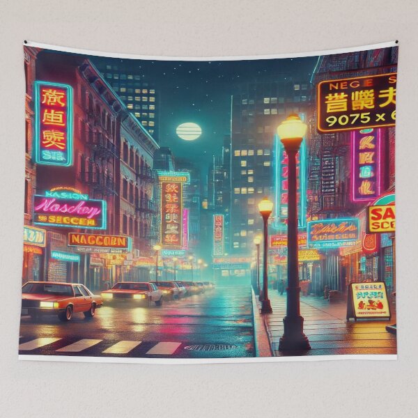 Item preview, 80s Neon Street Scene designed and sold by Genady.
