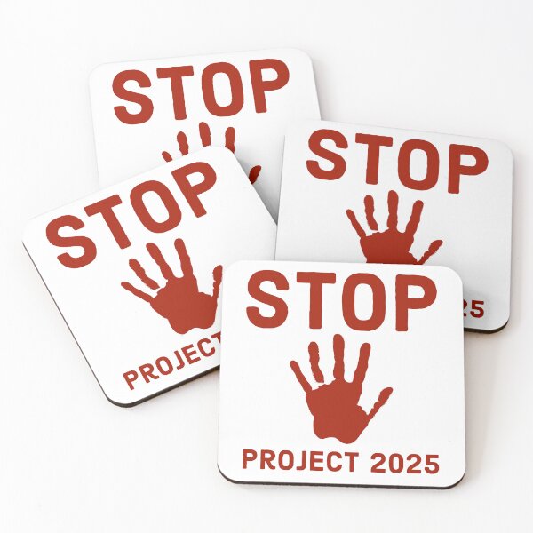 Item preview, Stop project 2025 horror design with handprint  designed and sold by Rachel the Artist .