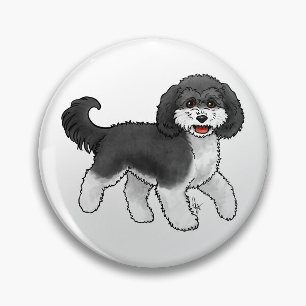 Item preview, Dog - Cavapoo - Black and White designed and sold by Jennifer Stolzer.