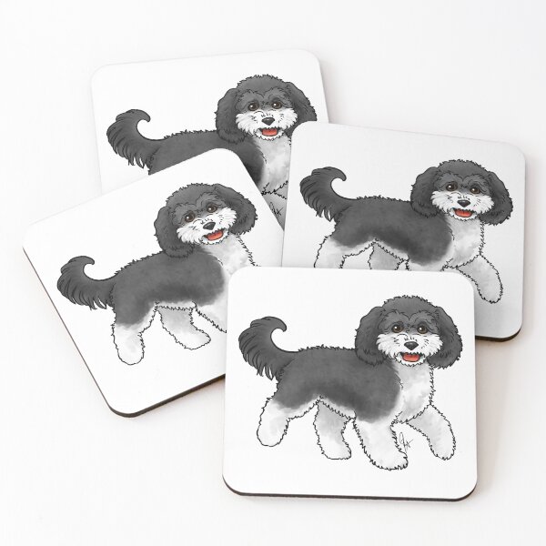 Item preview, Dog - Cavapoo - Black and White designed and sold by Jennifer Stolzer.