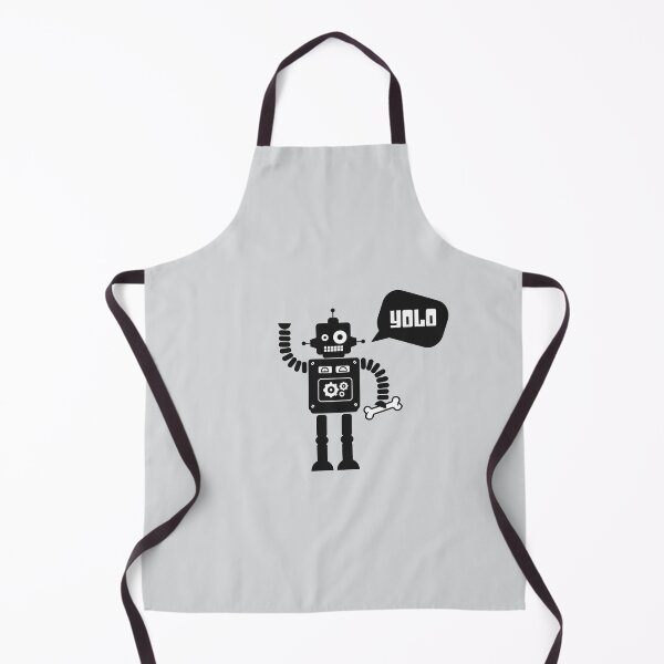 Item preview, YOLO Robot holding a bone waving Black and white HD HIGH QUALITY ONLINE STORE designed and sold by bard-art.