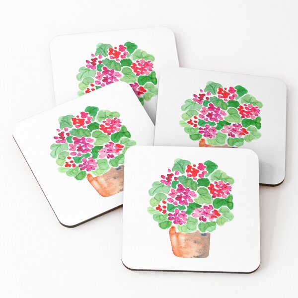 Item preview, Purple Geranium Plant in Watercolor designed and sold by andrebalest.art.