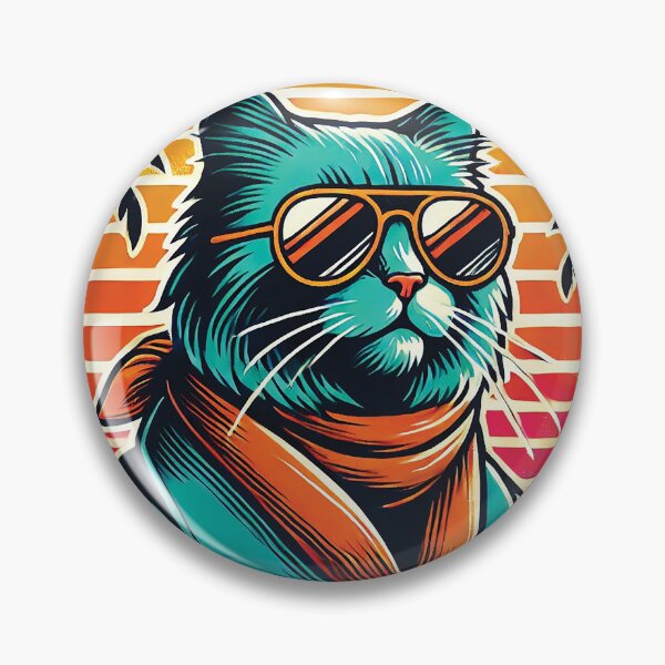 Item preview, Cool Cat Sunset Vibes designed and sold by Gold Turtle  Lina.