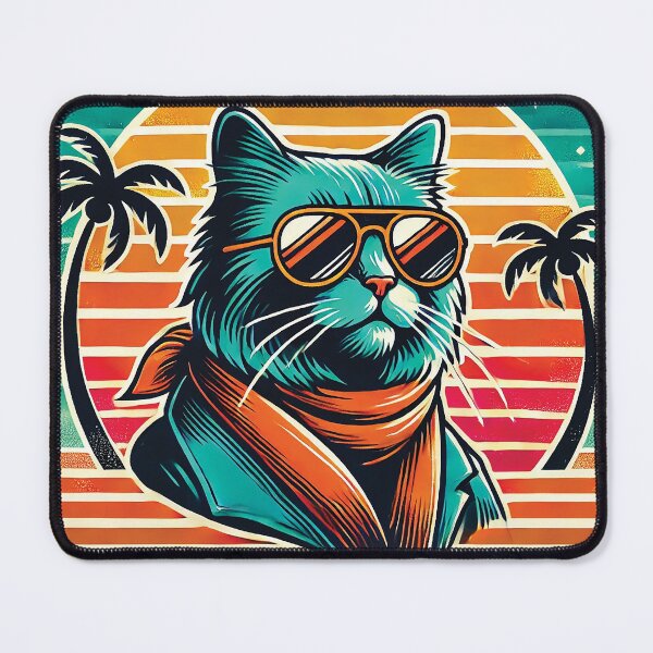Item preview, Cool Cat Sunset Vibes designed and sold by Gold Turtle Lina.