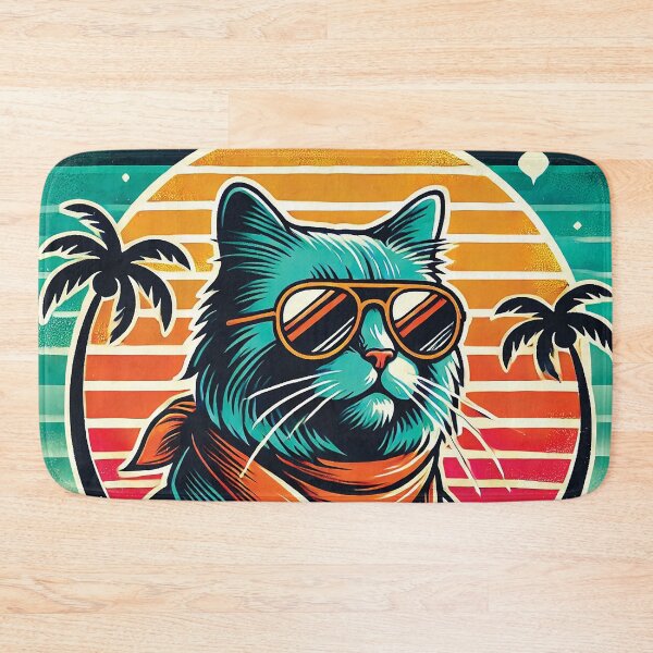 Item preview, Cool Cat Sunset Vibes designed and sold by Gold Turtle  Lina.