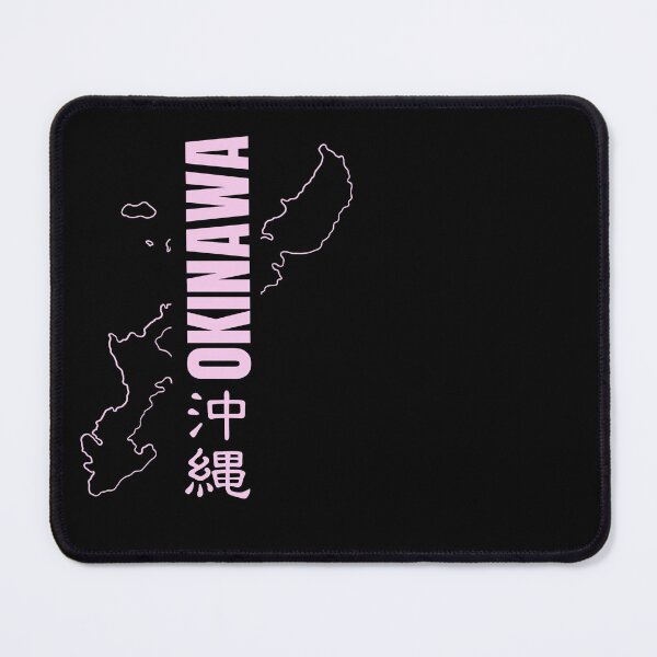 Item preview, Pink & White Okinawa Outline - Black BG designed and sold by Haley Agra.