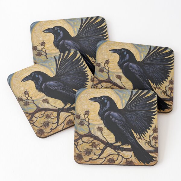 Item preview, raven in the moonlight designed and sold by ezgimelikezorlu.