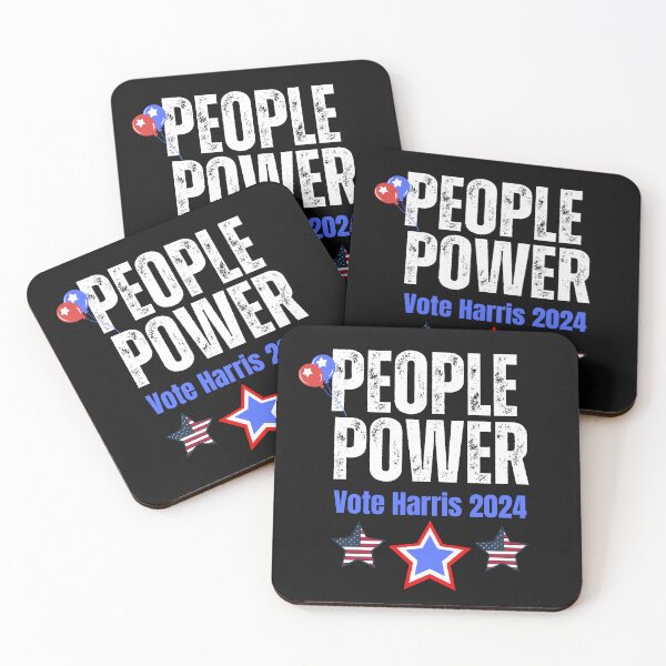 Item preview, People Power Vote Harris 2024 Save Democracy Political Design designed and sold by EarthArtDesigns.