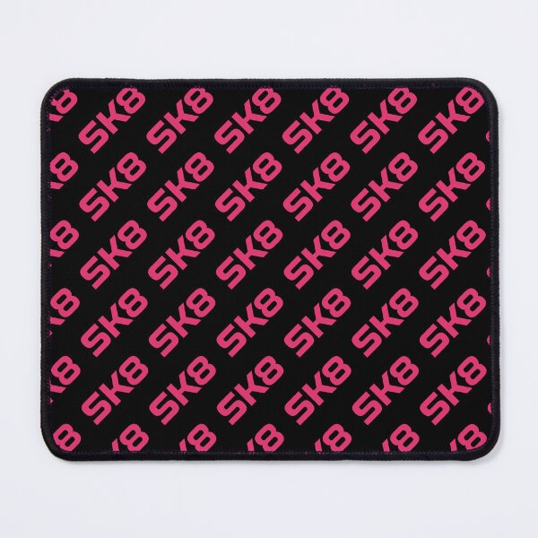 Item preview, SK8 Logo Seamless Pattern Electric Pink Red On Black designed and sold by JohnnyVillas.
