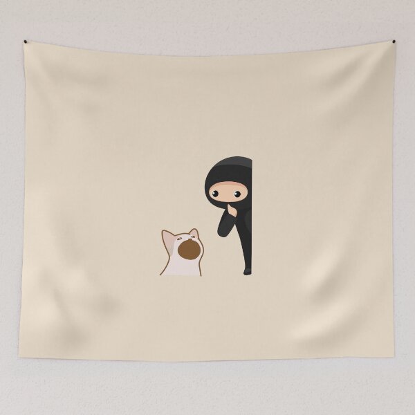 Item preview, Stealthy Ninja and Curious Cat designed and sold by Umay Eylul Keles.
