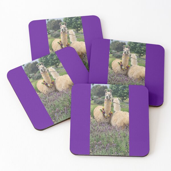 Item preview, alpacas, lavender, flowers, animals,cute designed and sold by Roslyn1978.