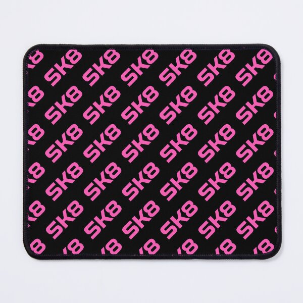Item preview, SK8 Logo Seamless Pattern Pink On Black designed and sold by JohnnyVillas.