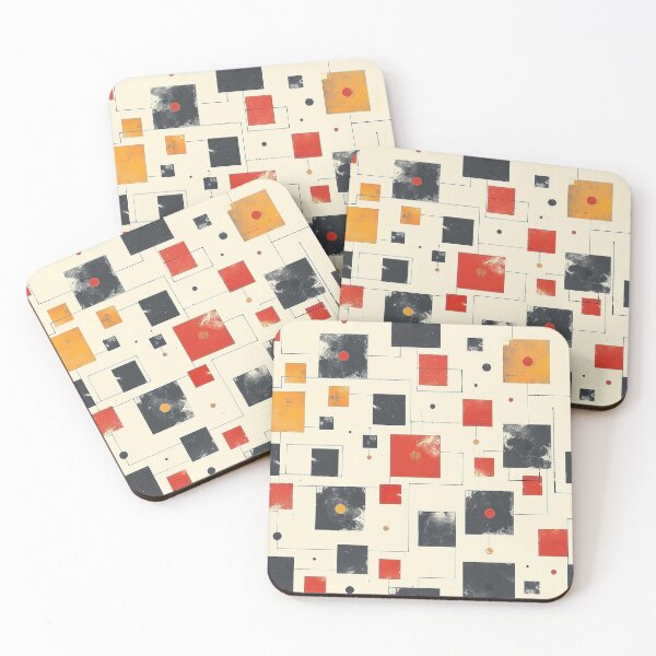 Item preview, Red, Orange, & Blue Square Pattern designed and sold by purelypatterns.