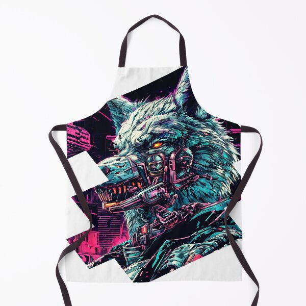 Item preview, Cyber wolf of the future in magenta tones designed and sold by PixelCraftDSG.