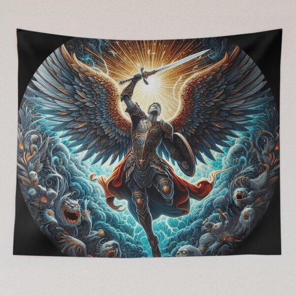 Item preview, Archangel Michael Fights Against Evil designed and sold by Simplybe1.