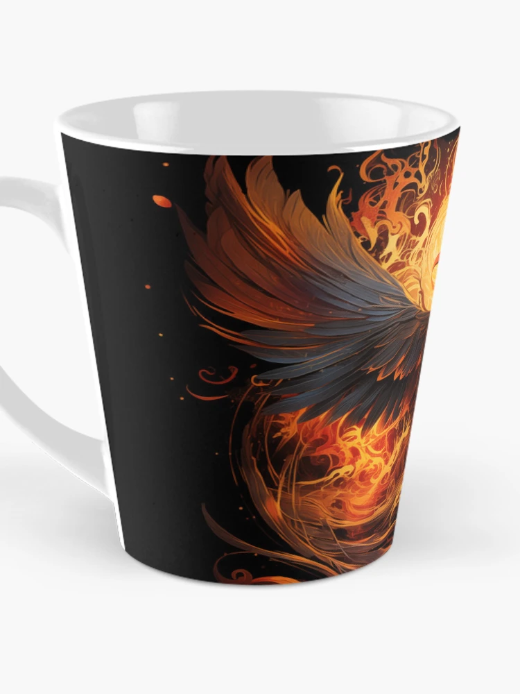 Thumbnail 3 of 4, Coffee Mug, Phoenix Rising from Flames designed and sold by AIStudioProject.