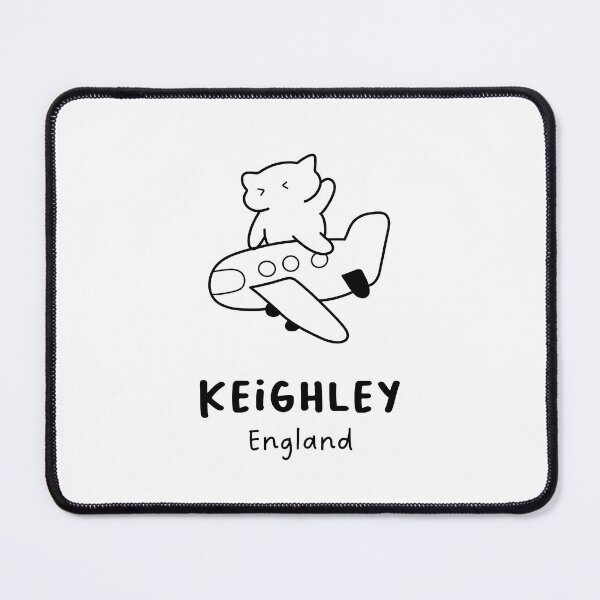 Item preview, Keighley, England | Adorable Cat on Plane Design | Airplane Illustration | Cat's Trip designed and sold by RM-Journey.