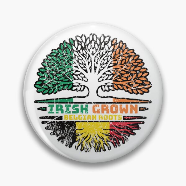 Item preview, Belgium Belgian Irish Ireland Tree Roots Flag designed and sold by FlagX.