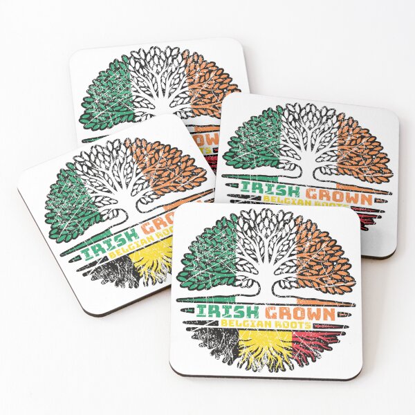 Item preview, Belgium Belgian Irish Ireland Tree Roots Flag designed and sold by FlagX.