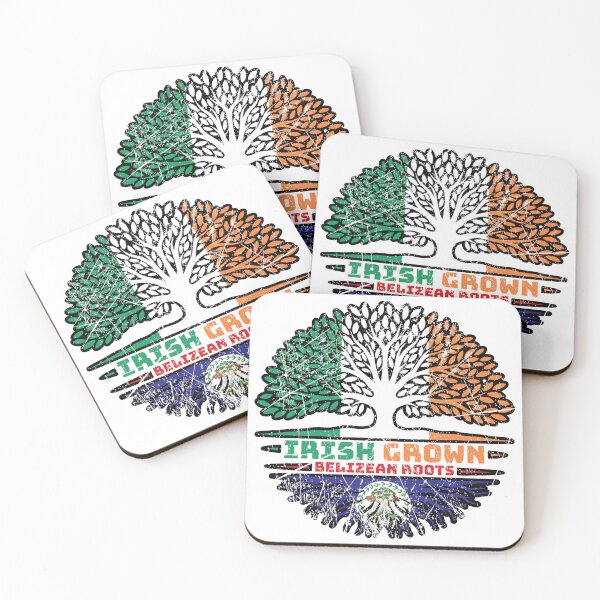 Item preview, Belize Belizean Irish Ireland Tree Roots Flag designed and sold by FlagX.
