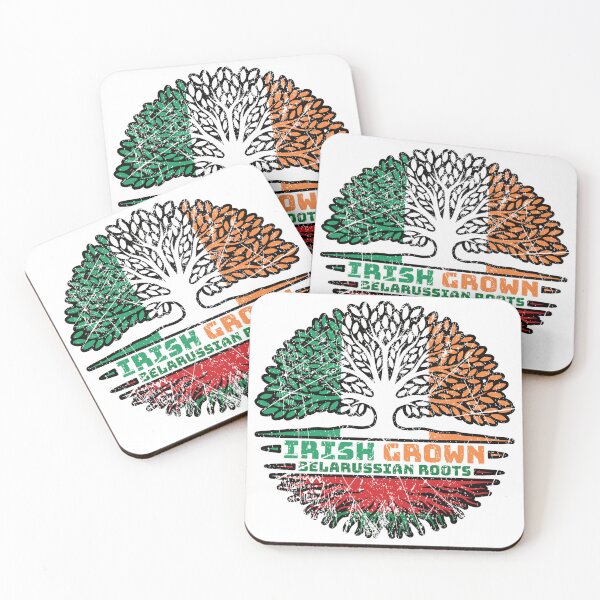 Item preview, Belarus Belarusian Belarussian Irish Ireland Tree Roots Flag designed and sold by FlagX.
