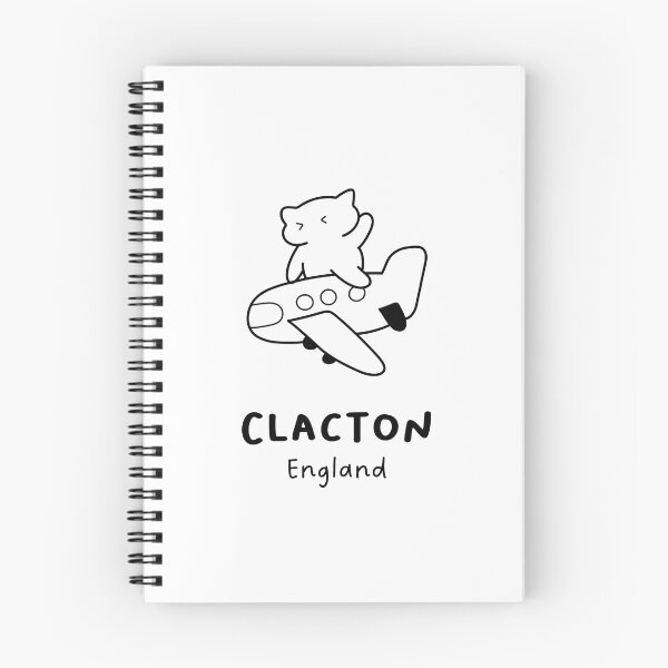Item preview, Clacton, England | Adorable Cat on Plane Design | Airplane Illustration | Cat's Trip designed and sold by RM-Journey.