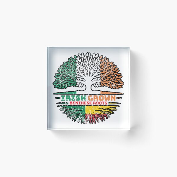 Item preview, Benin Beninese Irish Ireland Tree Roots Flag designed and sold by FlagX.