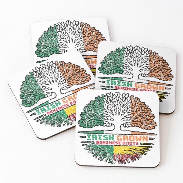 Item preview, Benin Beninese Irish Ireland Tree Roots Flag designed and sold by FlagX.