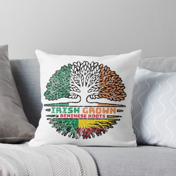 Item preview, Benin Beninese Irish Ireland Tree Roots Flag designed and sold by FlagX.