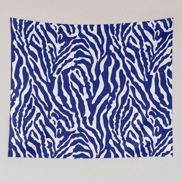 Item preview, Classic Blue and White Zebra Print Patterny designed and sold by MindFulStudios.
