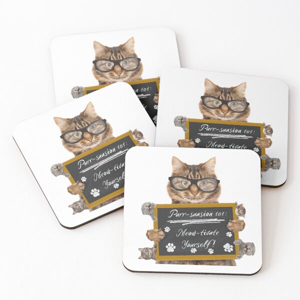 Item preview, Persuasion 101 - funny motivation design from cats perspective designed and sold by PixelPizzazz.