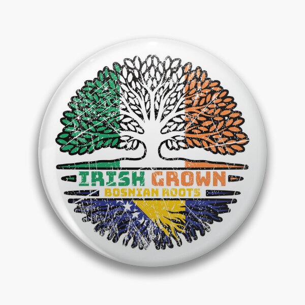 Item preview, Bosnia Bosnian Irish Ireland Tree Roots Flag designed and sold by FlagX.