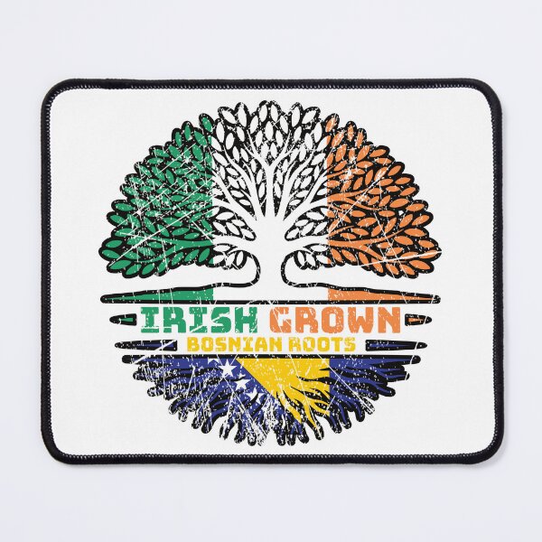 Item preview, Bosnia Bosnian Irish Ireland Tree Roots Flag designed and sold by FlagX.