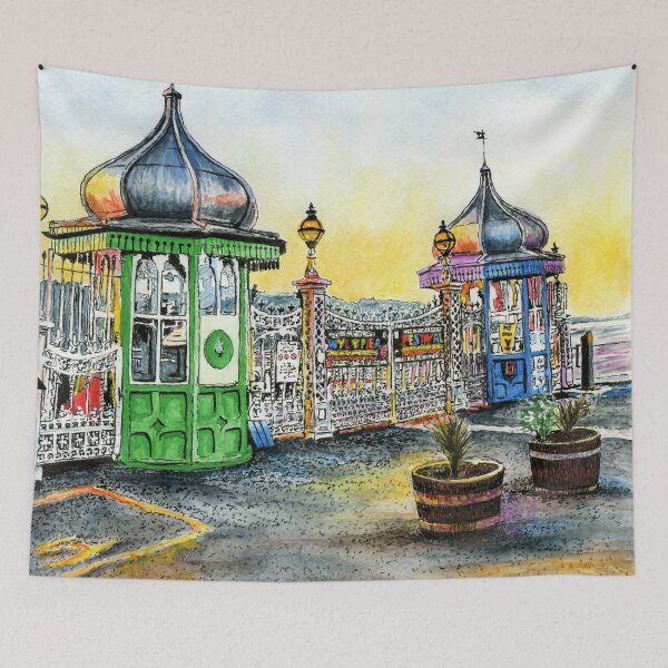 Item preview, The Entrance to Bangor Pier in North Wales at Sunset designed and sold by LymphomaLass.