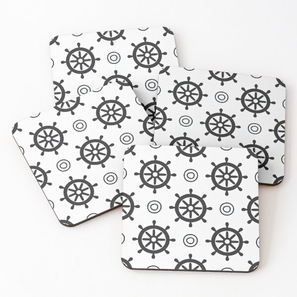 Item preview, Minimalist, black and white graphic depicting a sailing rudder./1 designed and sold by My-fake-places.