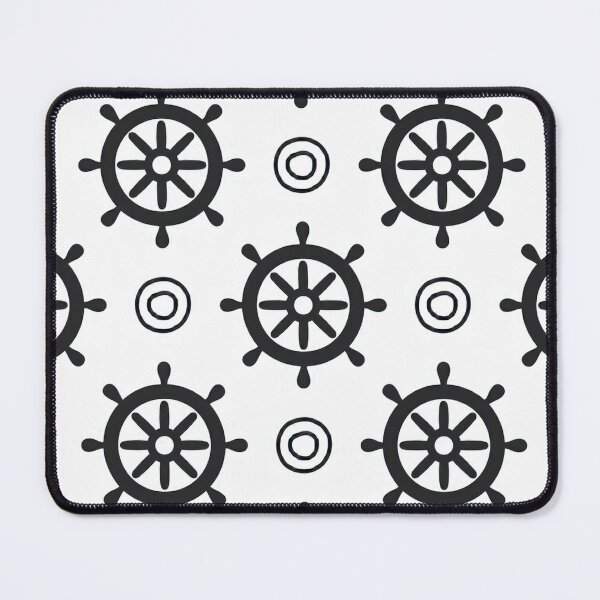 Item preview, Minimalist, black and white graphic depicting a sailing rudder./1 designed and sold by My-fake-places.