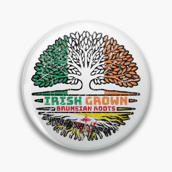 Item preview, Brunei Bruneian Irish Ireland Tree Roots Flag designed and sold by FlagX.