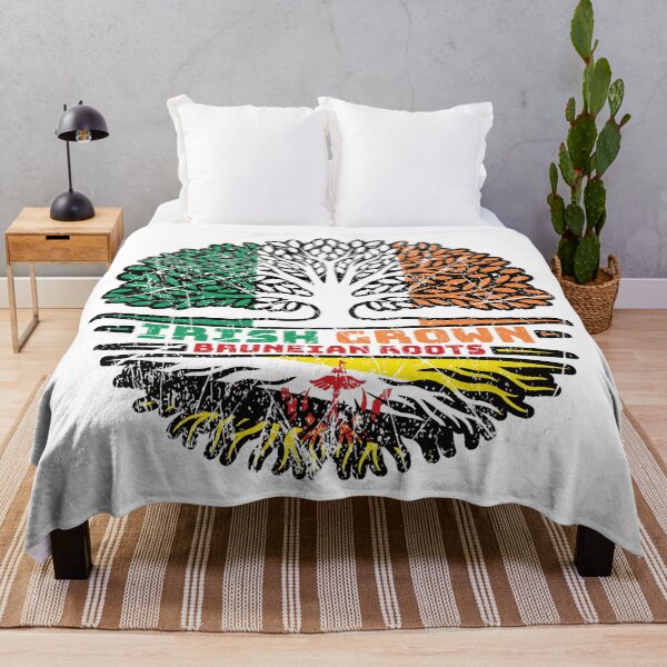 Item preview, Brunei Bruneian Irish Ireland Tree Roots Flag designed and sold by FlagX.