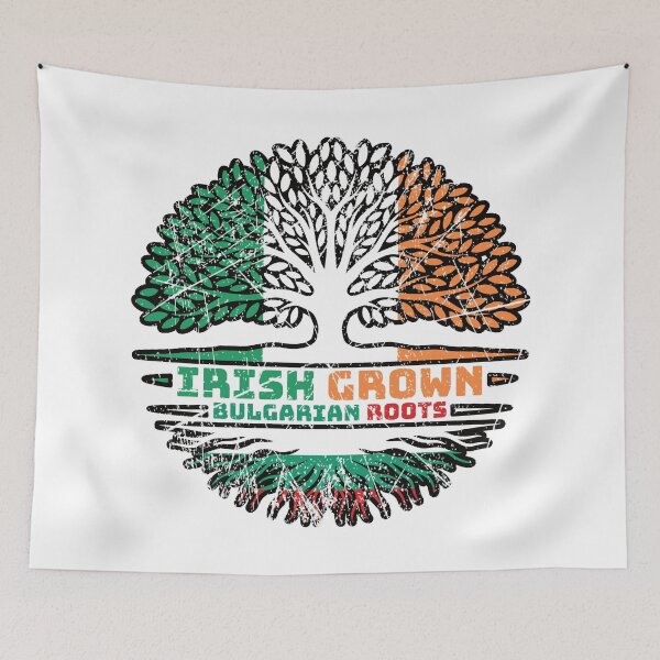 Item preview, Bulgaria Bulgarian Irish Ireland Tree Roots Flag designed and sold by FlagX.