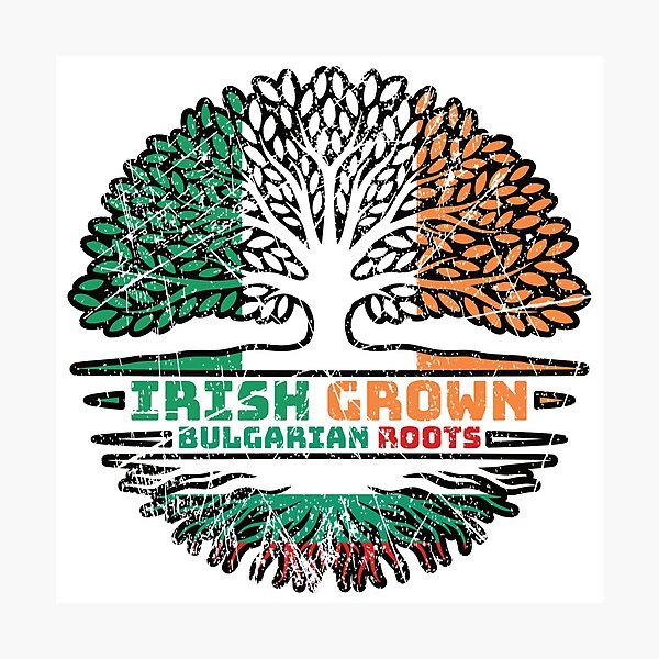 Item preview, Bulgaria Bulgarian Irish Ireland Tree Roots Flag designed and sold by FlagX.