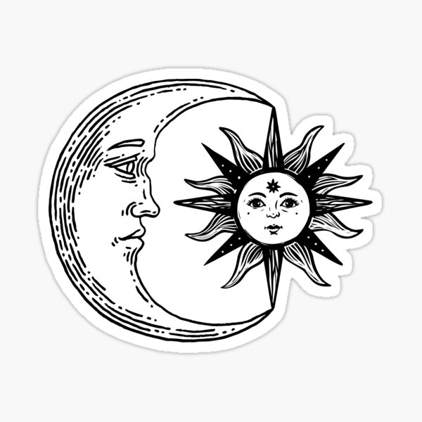 Vista previa del artículo con la obra «Sol y Luna», diseñado y vendido por MoonlyStudios.