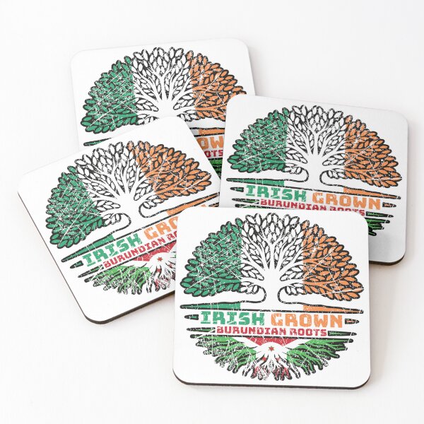 Item preview, Burundi Burundian Irish Ireland Tree Roots Flag designed and sold by FlagX.