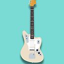 Johnny Marr Signature Fender Jaguar Guitar Illustration Art Print By Grahambowes Redbubble