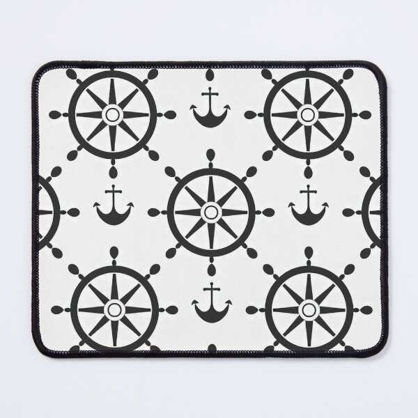 Item preview, Minimalist, black and white graphic depicting a sailing rudder./2 designed and sold by My-fake-places.