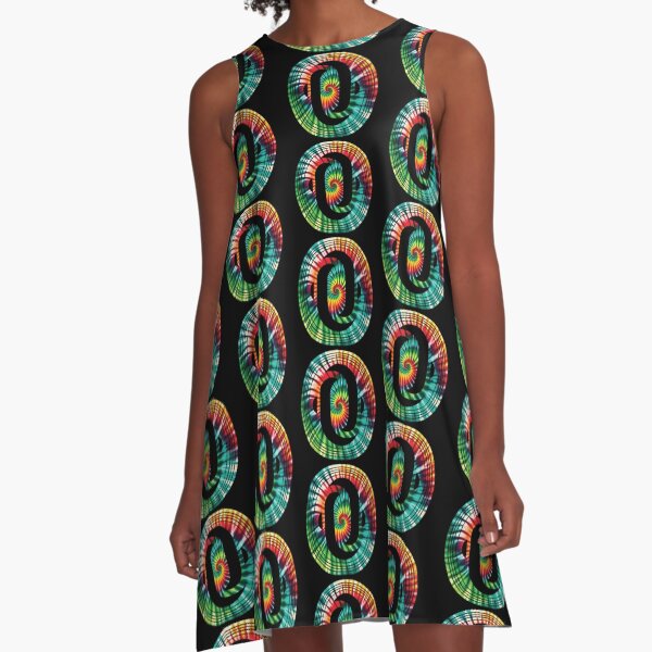 TIE-DYE LETTER O A-Line Dress