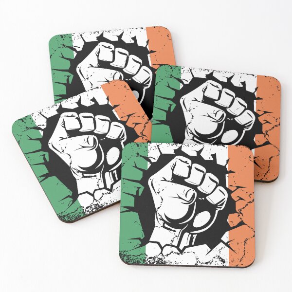 Item preview, Irish Flag Raised Fist solidarity unity Ireland designed and sold by HolidayT-Shirts.