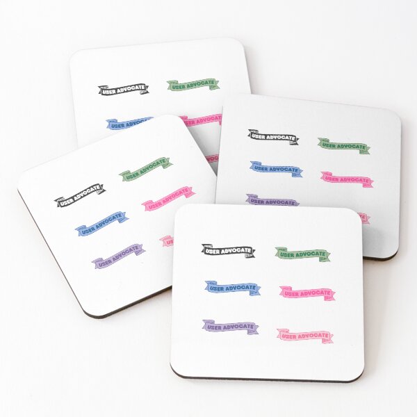 Item preview, (6 pack) user advocate banner blue - UX Designer | Product Designer | UI Designer Stickers designed and sold by PoshPixel.