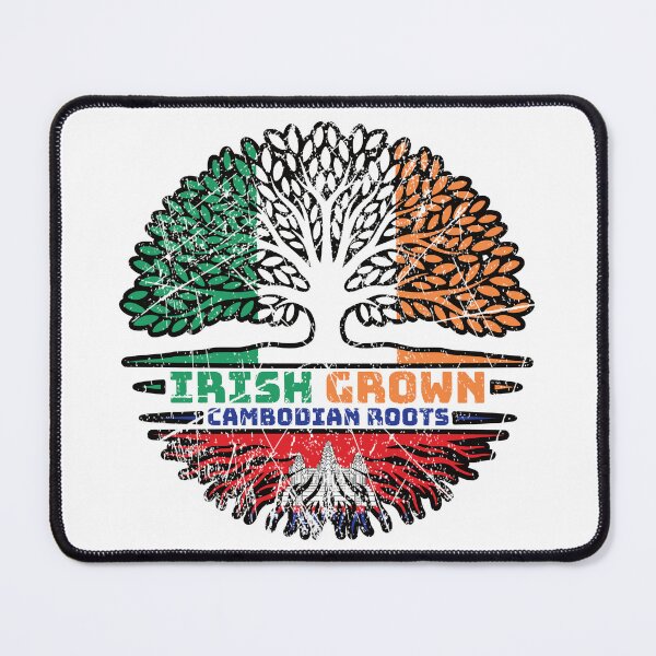 Item preview, Cambodian Cambodia Irish Ireland Tree Roots Flag designed and sold by FlagX.