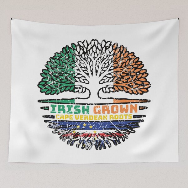 Item preview, Cape Verde Irish Ireland Tree Roots Flag designed and sold by FlagX.