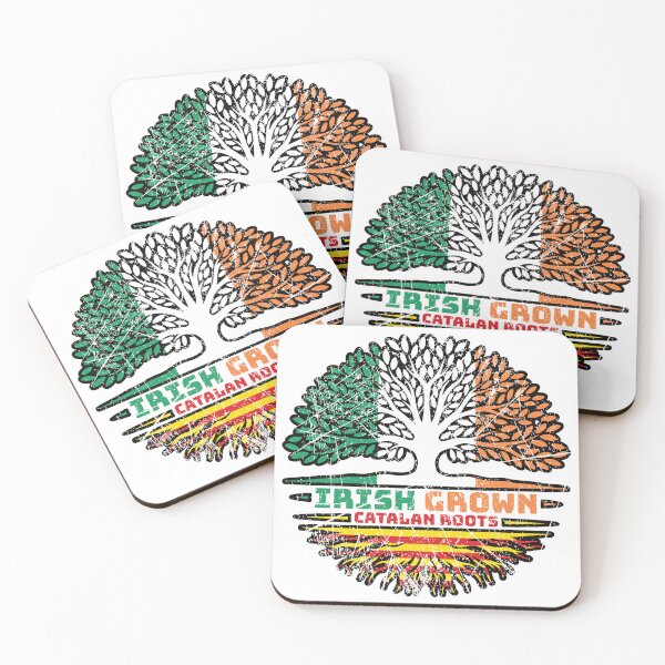 Item preview, Catalonia Catalan Irish Ireland Tree Roots Flag designed and sold by FlagX.